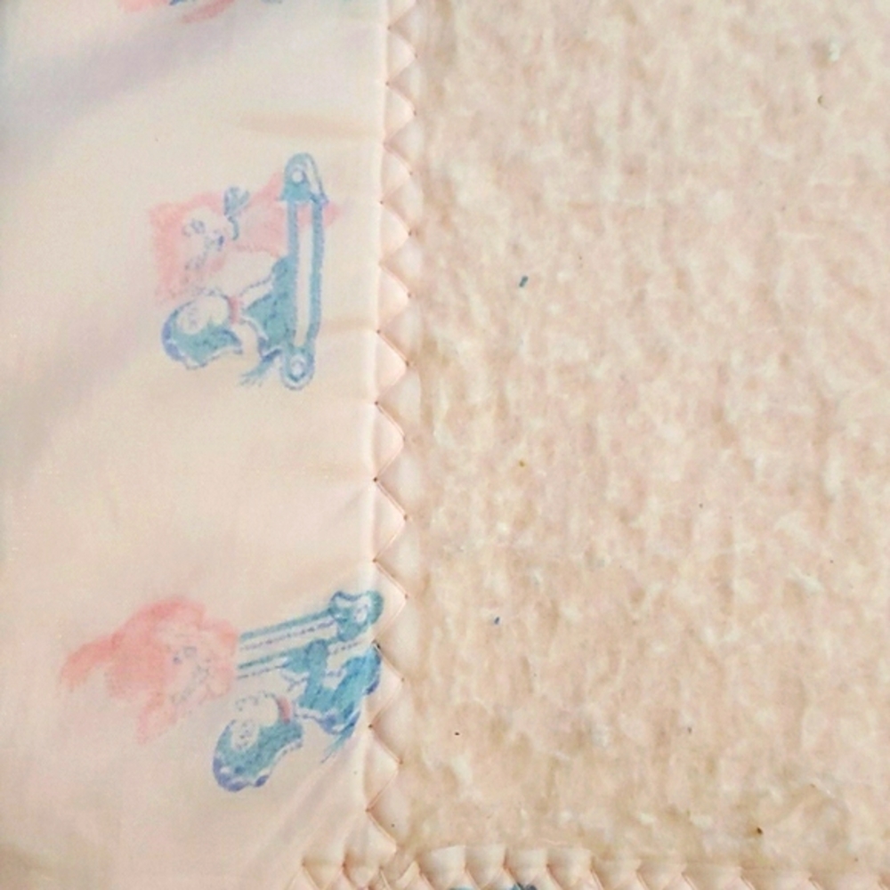 Vintage satin edge baby blanket